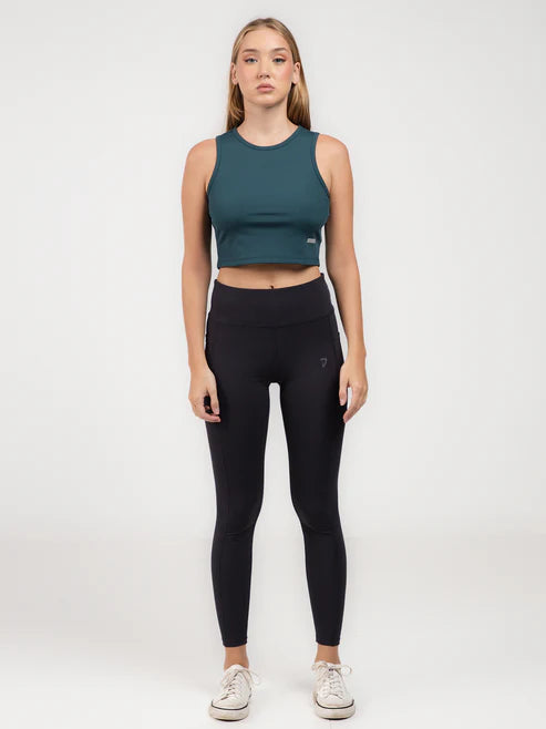 DEEDAT Performance wear SculptFit Crop Tank – Deep Teal
