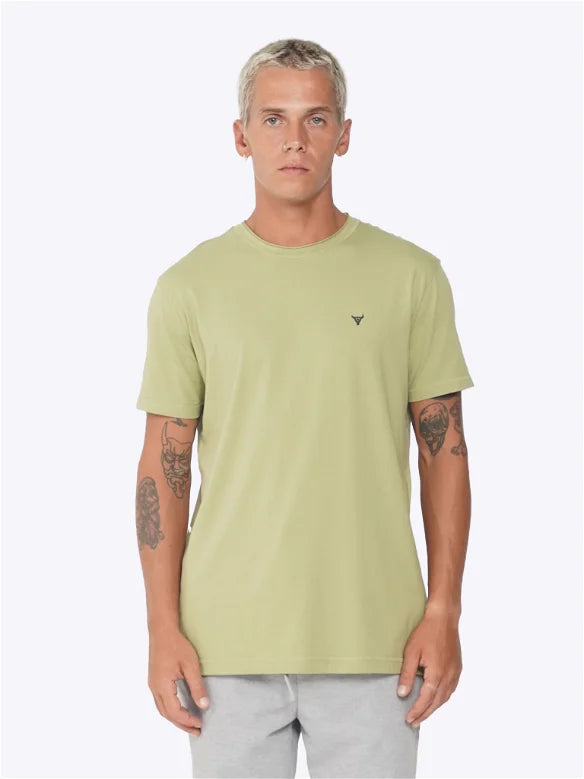 DEEDAT Bull Head Crew Neck Tee - Lime Green