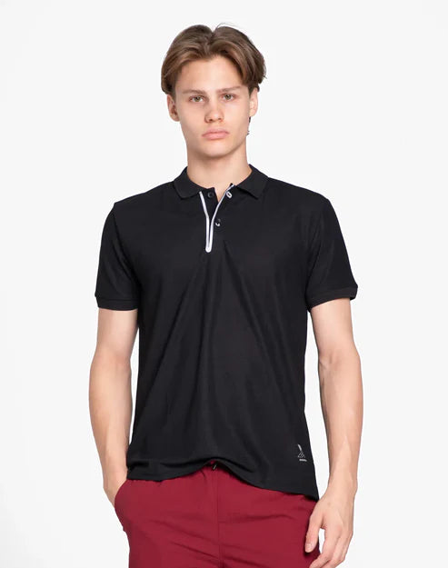 DEEDAT Performance Wear Slim Fit Polo - Black