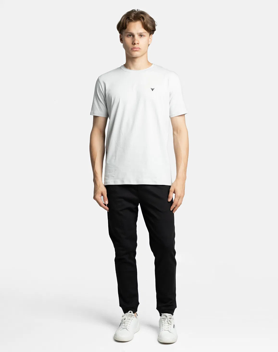 DEEDAT Bull Head Crew Neck Tee - Light Gray