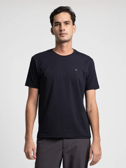 DEEDAT Bull Head Crew Neck Tee - Navy