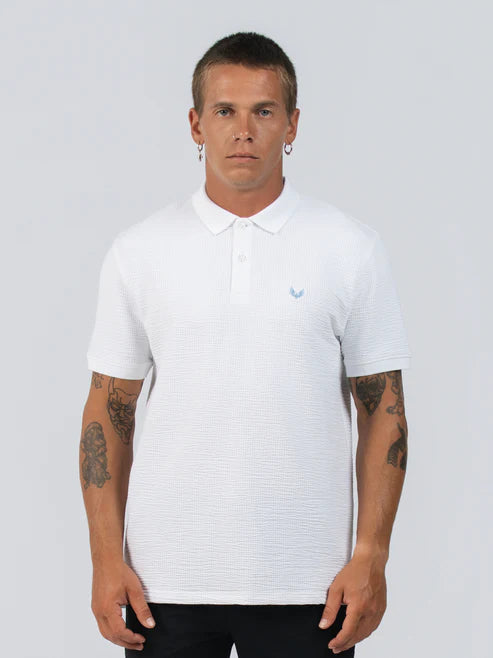 DEEDAT Short Sleeve Polo Regular fit Tees - White